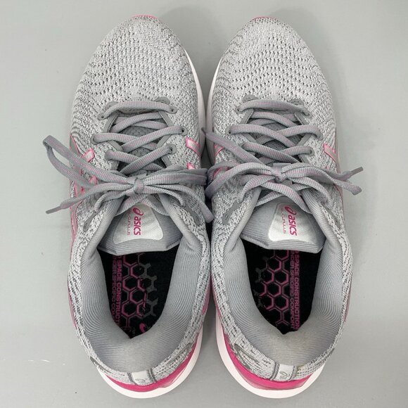 Asics Gel Cumulus 24 Sneakers Shoes Running Training Gray Pink Womens 8 - Picture 9 of 13